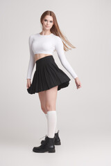 girl in stylish dance clothes