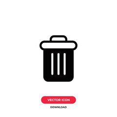 Garbage icon vector. Trash sign