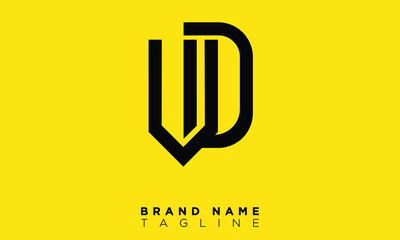 Alphabet letters Initials Monogram logo VD, DV, V and D