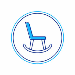Filled outline Armchair icon isolated on white background. Vector