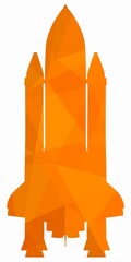 illustration of a space ship. vector drawing