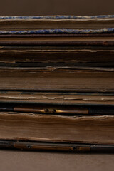 Old books on the shelf