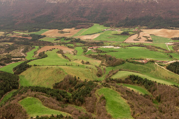 valley of cuartango in alava in the north of spain a cloudy day