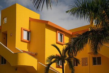 Large Yellow Villa in Contemporary Design in the Tropics