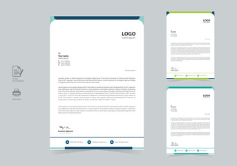 A4 letterhead design template vector