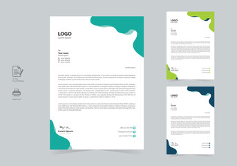 Abstract letterhead design template for your project. Professional and modern business corporate letterhead design template A4 size