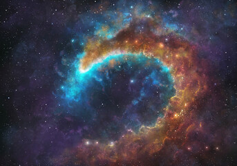 Obraz premium Colorful Nebulae in Deep Space