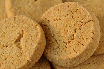 Close-up of traditional cookies of Prosto - Typical dessert of Valchiavenna and Valtellina