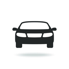 Plakat Car graphic icon. Auto sign isolated on white background. Vehicle symbol. Vector illustration