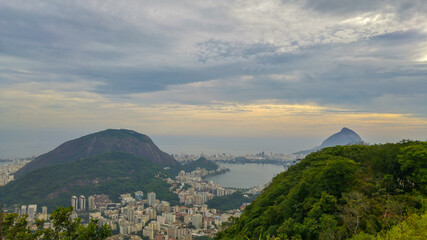 Panorama view of Botafogo Bay in Rio de Janeiro