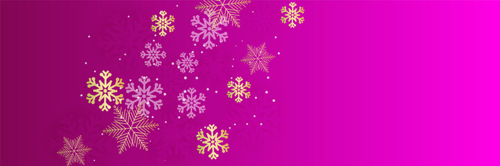 Obraz na płótnie Canvas Bright snow purple Snowflake design template banner