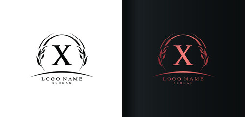 Abstract letter X logo design, luxury style letter logo, text X icon vector design