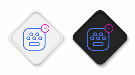 Line Taxi mobile app icon isolated on white background. Mobile application taxi. Colorful outline concept. Vector