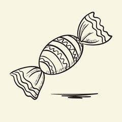 Hand drawn candy illustration
