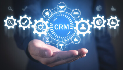 CRM-Customer Relationship Management. Business concept