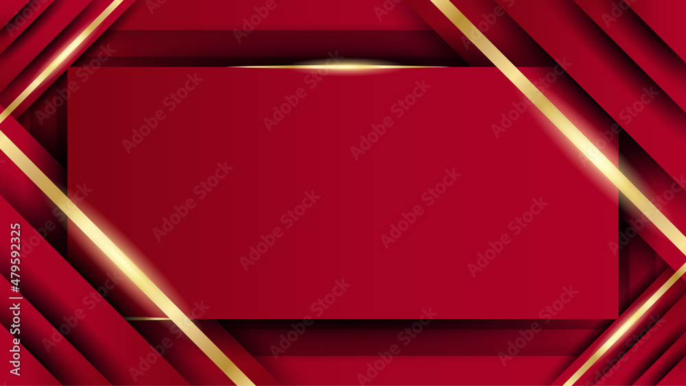 Wall mural red and gold background