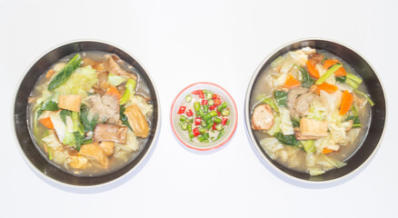 The view from above is a vegetarian food.