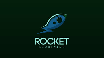 Retro Rocket Logo Design Concept Vector