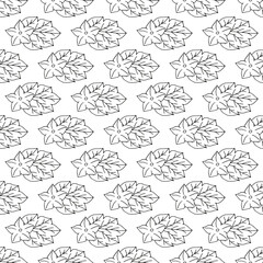 Seamless pattern with hand drawn monochrome black and white pumpkins. White background. Autumn digital paper.