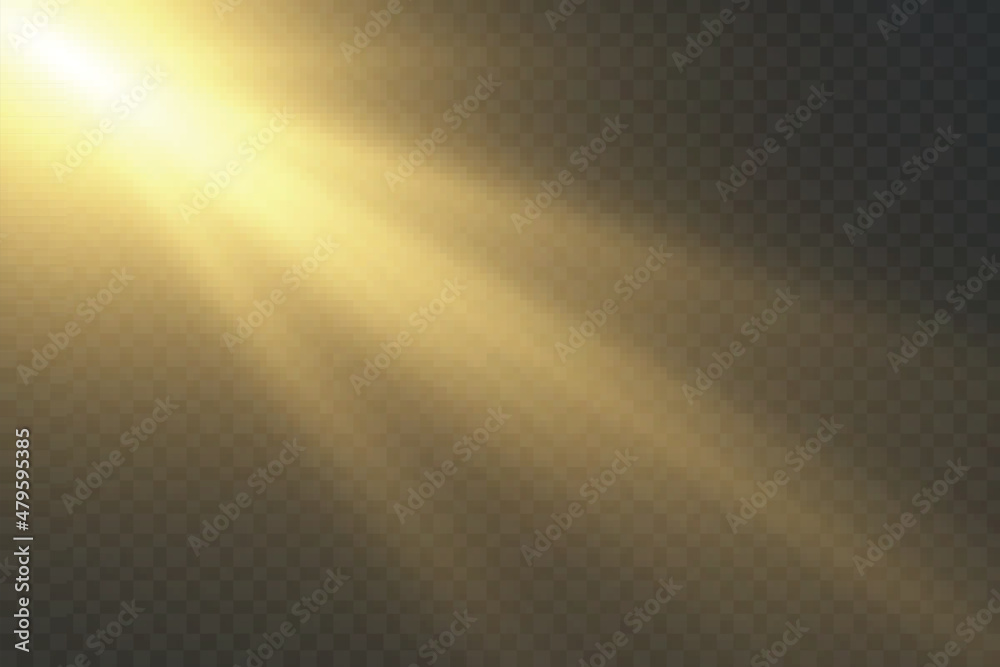 Wall mural vector transparent sunlight special lens flash light effect.front sun lens flash. vector blur in the