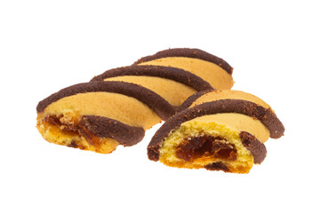 cookies with jam isolated
