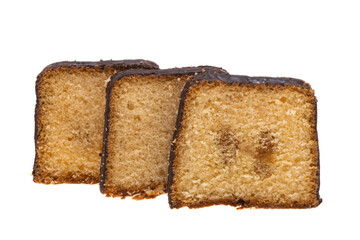 cupcake with chocolate filling isolated