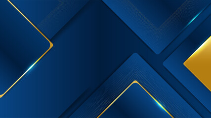 Elegant navy blue gold background with overlap layer. Suit for business, corporate, institution, party, festive, seminar, and talks