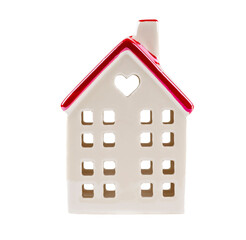 Ceramic House on a White Background,Isolate
