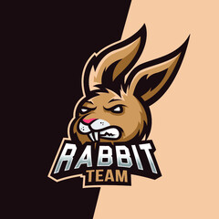 rabbit team mascot esports logo © nurcahyo