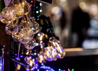 decorative light bulbs.