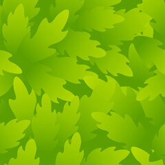 Seamless pattern green leaves, natural wallpaper for design.