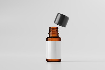 Amber Glass Cosmetic Bottle