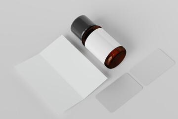 Amber Glass Cosmetic Bottle