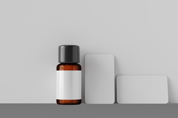 Amber Glass Cosmetic Bottle