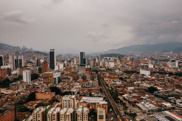 Fototapeta na wymiar Aerial view Medellin, Colombia