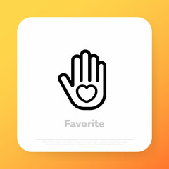 Charity icon set. Sharing love, helping others, charity with the support of the world community concept. Vector line icon for Business and Advertising