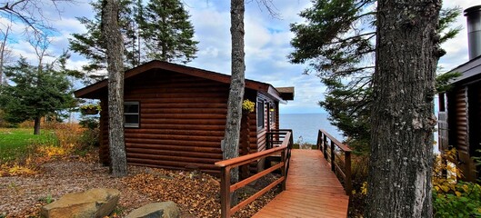 Cozy Log Cabin Near the Coastline