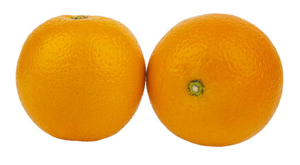 Oranges isolated on white background.