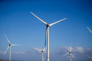 Wind turbine at the Southern part of Tenerife in the Spanish Canary Islands
