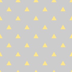 Tile vector pattern with yellow triangles on grey background