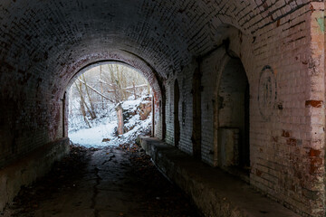 old abandoned fortress tunnel