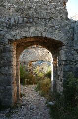 Fototapeta na wymiar ruins of the old castle