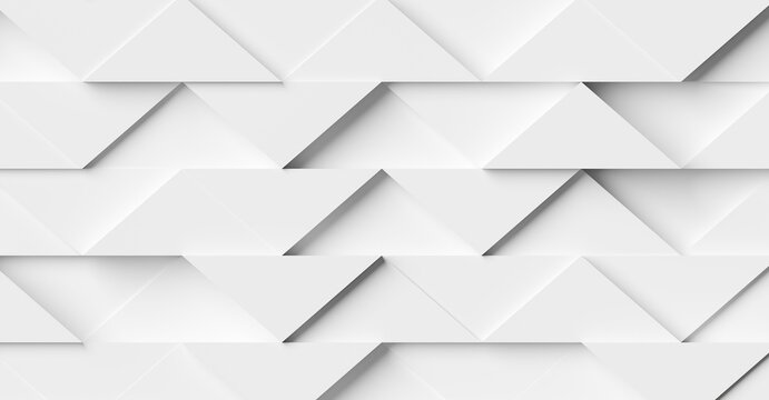 Random shifted white wide triangle geometrical background wallpaper banner pattern flat lay top view from above