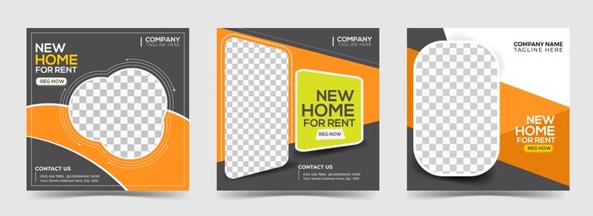 real estate ad banner social media post design