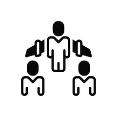 Black solid icon for differential