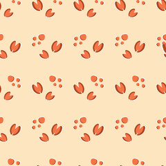 Mussles and stones from the sea. Seamless pattern. JPEG image.