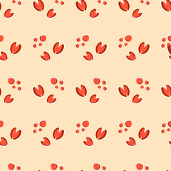 Mussles and stones from the sea. Seamless pattern.