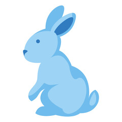 Cute Easter Bunny illustration. Cartoon rabbit character for design.