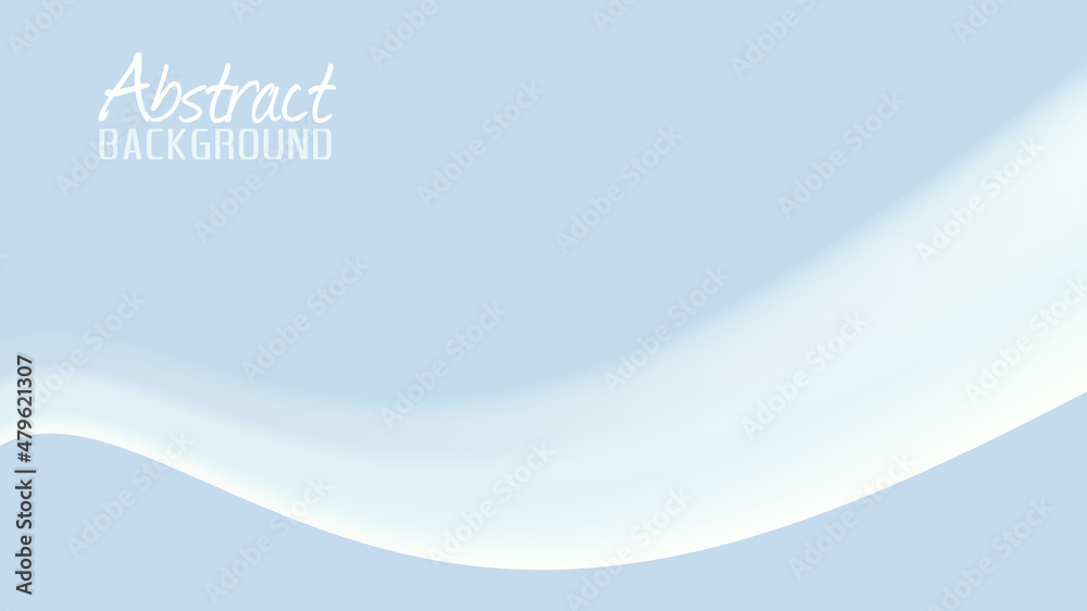 Poster Abstract bluish background with simple wave. Vector graphics