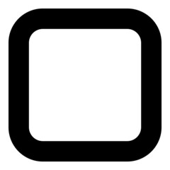 Square Flat Icon Isolated On White Background